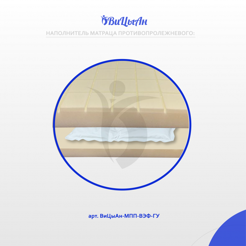 Матрац противопролежневый "гелевый (с упругоперетекающим гелевым элементом) №2"ТК12 (размер в описании)